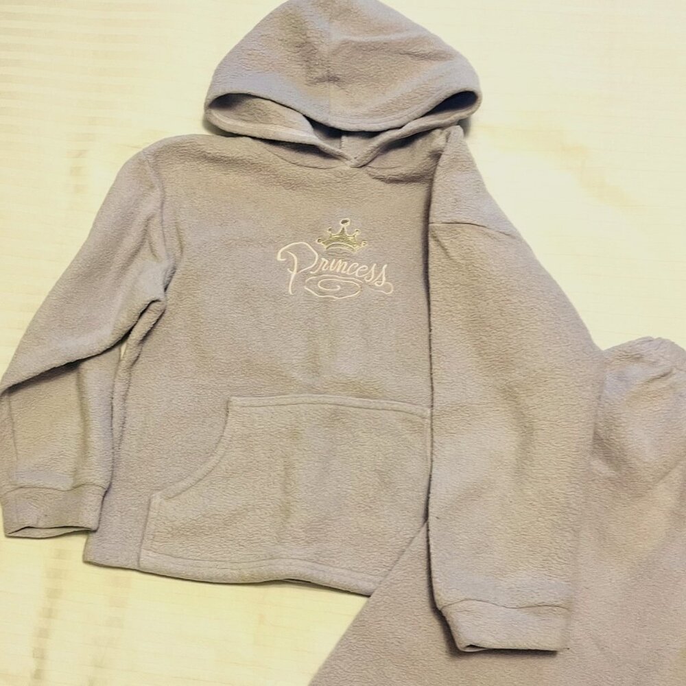 "PRINCESS" Jogging Suit. Lavender Color Hoodie & Pant Set. Size 16. EUC.